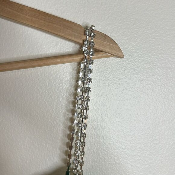 Ieena for Mac Duggal emerald green square neck line long gown dress size 4 - Picture 8 of 16